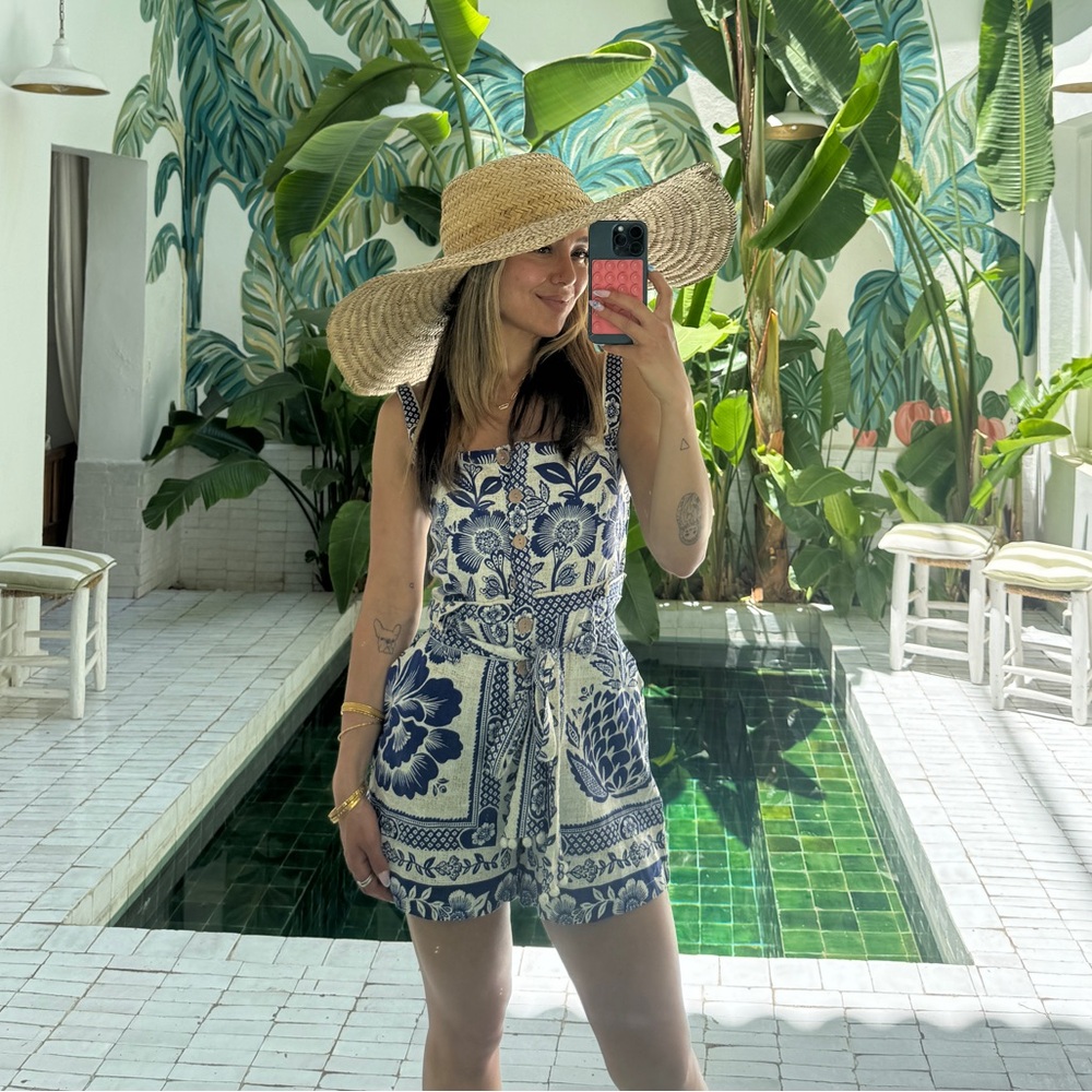 Farm Rio Blue Pineapple Garden Romper - Picture 3 of 6